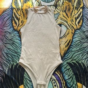 cream halter bodysuit